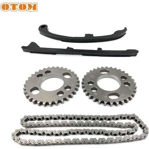 OTOM KLX300 Timing Chain Kit For KAWASAKI KLX250 YF300 LONCIN CR6 VOGE300R Engine Spare Part With Tensioner Chain Guide Sprocket