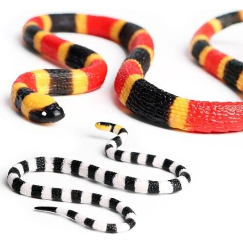 Coral Snake Animal Figure Collectible Toys Funny Animal Cognition Action Figures Kids Plastic Cement Toys