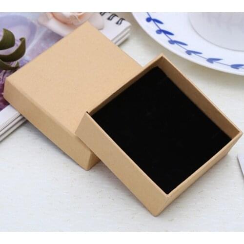Cowhide Carton Jewelry Box Bracelet Box Earring Box 8 x 8 x 3CM
