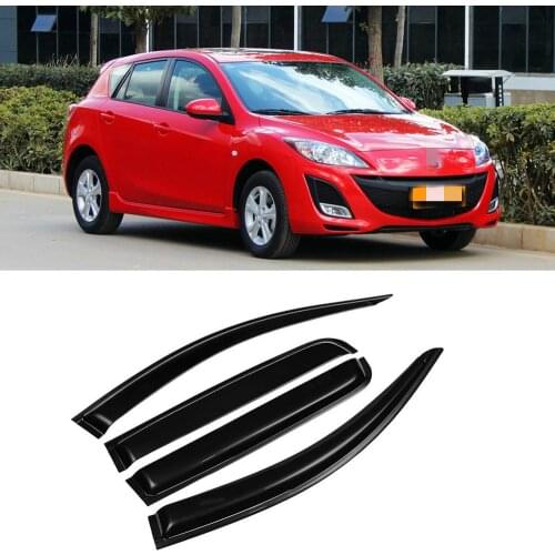For Mazda 3 2013 2014 2015 2016 2017 2018 Sedan Side Window Visor Sun Rain Deflector Guard Awnings Shelters Adhesive Cover Trim