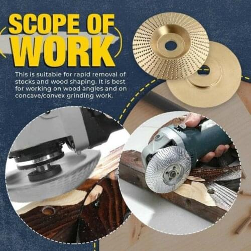 Round Carbide Wood Sanding Carving Shaping Disc for Angle Grinder Grinding Wheel 16mm100mm