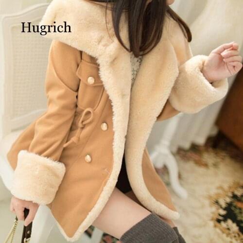 Jackets for Women Autumn and Winter Casual Solid Slim Thick Double Breasted College Wind Cotton Coats Women Plus Size S-3Xl