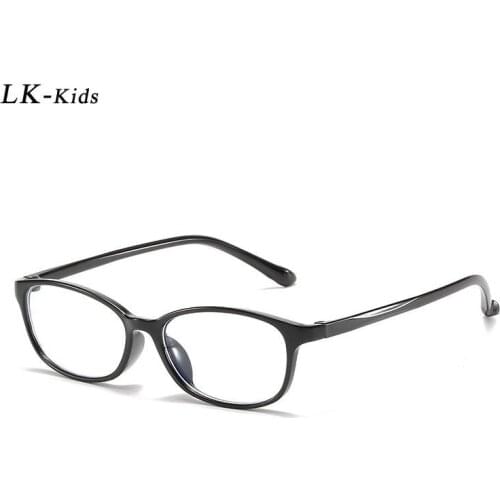 LongKeeper Square Kids Blue Light Blocking Glasses Frame Children Optical Frame Boys Girls Computer Black Transparent Eyewear