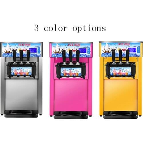 3 Flavor Soft Serve Ice Cream Machine Small Desktop Ice Cream Maker Machine 110V 220V