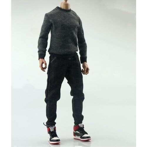 2 colors Models 1/6 Scale Mens Trend Loose Jeans Boy Sports leisure pants Model For 12"Body Doll clothing accessories