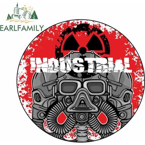 EARLFAMILY 13cm x 12.4cm for Industrial Logo Waterproof Decal Fashion Car Styling Funny Car Stickers Scratch-proof Decoration
