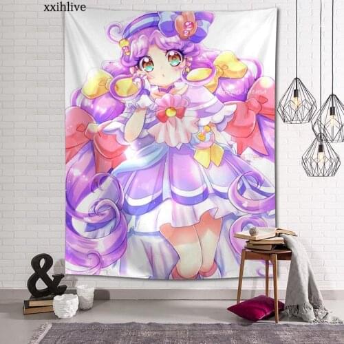 Wall Tapestry Anime Tropical-Rouge! Precure Background Decorative Wall Hanging For Living Room Bedroom Dorm Room Home Decor
