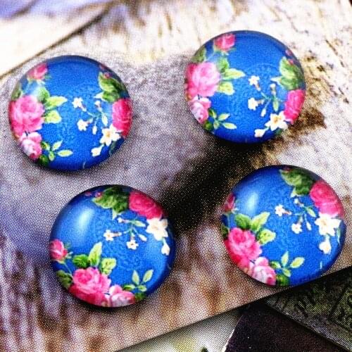 New Fashion 20pcs 12mm Handmade Photo Glass Cabochons (E7-64)