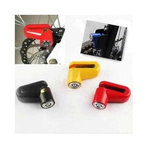 New Motorcycle mountain Bike Bicycle Sturdy Wheel Safety Anti-theft Disc Brake Rotor Lock Black/RED +2 keys PA0032