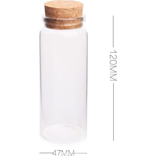 Wholesale 100 X150ml Glass Bottles with Cork Crafts Bottles Jars 150cc Empty Jars Containers Bottles