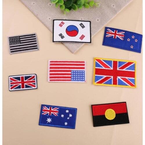 DIY Patch Cloth Sticker Armband Adhesive Five-Star Red Flag Central America Mongolia Flag Collection Ironing Decoration