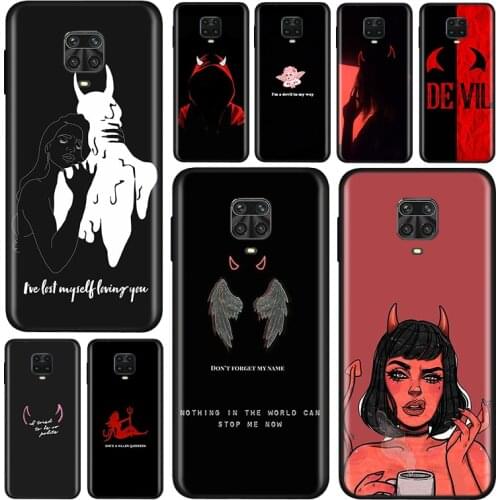 Silicone Cover Little Devil Horns For Xiaomi Redmi 9A 9C Note 9 9S Pro Max 8T 8 7 6 5 Pro 5A 4X 4 Prime Phone Case