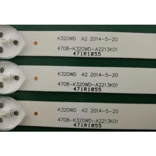 620mm 8 LED Backlight Lamp for 4708-K320WD-A2213K01 LE32D59 32PFL3045 K320WD6 471R1055 32PFL3045/T3 LE32D8800 D32KH1000 K320WD1