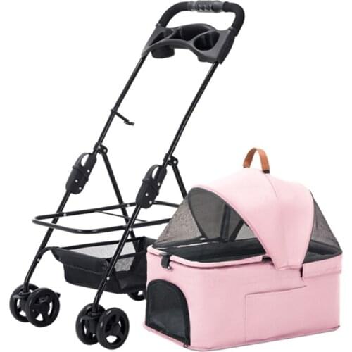 Pet Trolleys For Travelling 4 Wheels Dog Stroller Travel Bag Cat Cart Carrier Dog Stroller