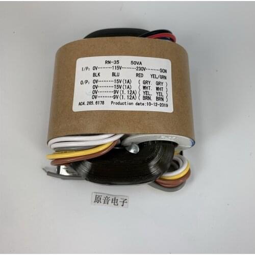 115V or 230V Transformer R type 50W 15Vx2 9Vx2 R Power cattle audio transformer copper wire