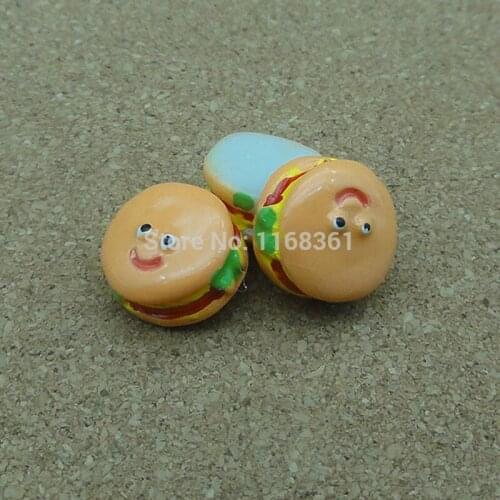 1pcs/lot resin baby hamburger 11mm Cabochons Jewelry Fit Mobile Phone Hairpin Headwear DIY Accessories B202-9