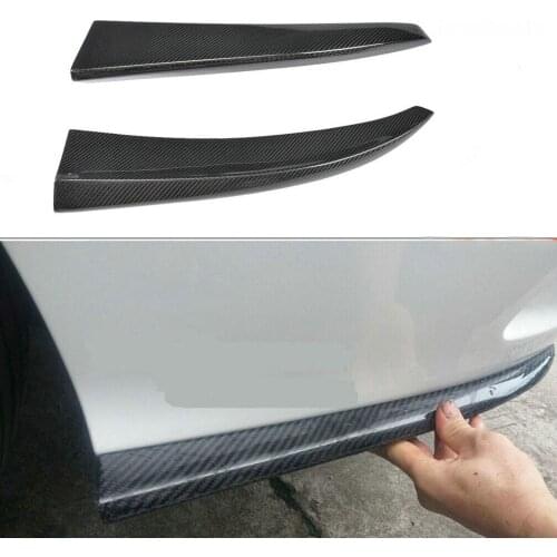 2PCS Real Carbon Fiber Rear Bumper Splitter Spoiler Lip Flaps For Mercedes-Benz Sedan C-Class W205 C200 C250 C300 2015-2018 16