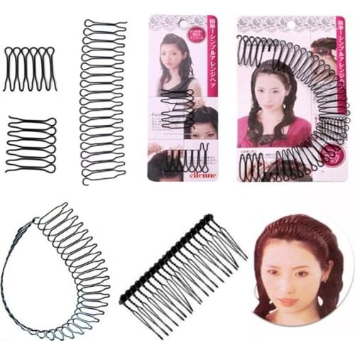 2021 Invisible Curve Hairpins Bangs Increase Clips Inserting Comb Hair Braiding Fixed Artifact Hair Accessories Styling Tools