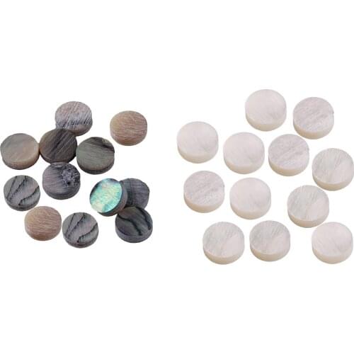 24 Pcs 6Mm Luthier Dots Inlay Fret Side Marker, for Guitar Ukulele Bass, 12 Pcs New Zealand Abalone & 12 Pcs Mother of Pearl
