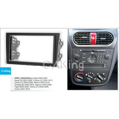 Double Din Car Fascia Radio Panel for OPEL Agila 2000-2007, Astra (G) 2001-2005, Combo (C) 2001-2011 Dash Kit Facia Plate Bezel
