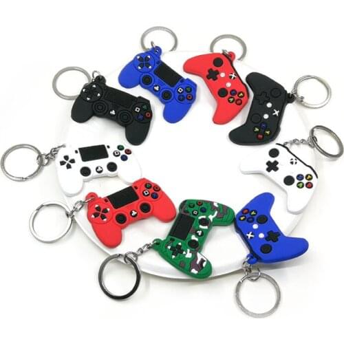 1PCS Gamepad PVC Key Ring Keychain Game Machine Game joystick Key Holder Desk Accessories Office Shool Gift Boy Girl