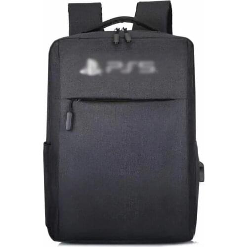Travel Backpack for PS3/4/5 Carrying Storage Backpack with Charging Port Portable Waterproof and Shockproof Protective Bag