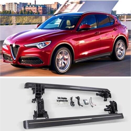 For Alfa Romeo Stelvio 2017 2018 2019 2020 2021 2022 Electric Automatic Running Boards Side Step Bar High Quality Motor Pedals