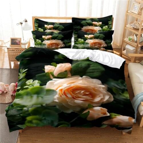 Beautiful Flower Bedding Set Duvet Cover Set 3d Bedding Digital Printing Bed Linen Queen Size Bedding Set Fashion Design