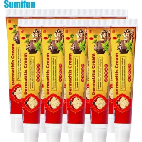Sumifun 10Pcs Dermatitis Oinment Psoriasis Eczematoid Eczema Ointment Body Skin Chinese Herbal Cream Skin Care