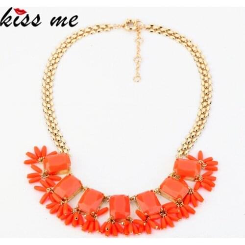 Fashion accessories Red necklace Factory Wholesale Women Bijoux Collares Bijuterias