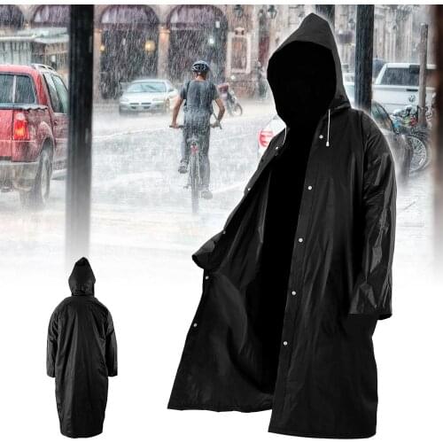 Fashion Women Transparent Raincoat Men Black Rain Clothes covers Impermeable Rainwear Poncho Waterproof Hooded Rain Cover
