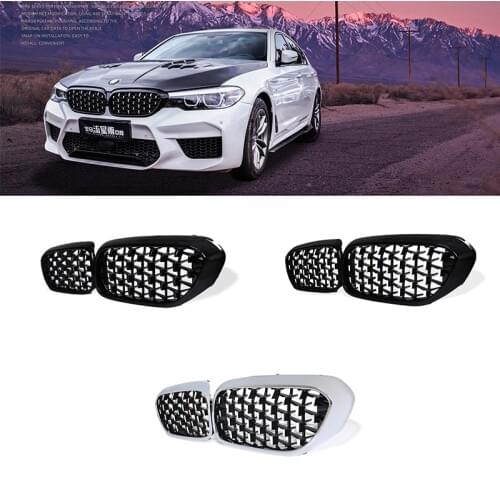 New G30 G38 Car Diamond Grills For Bmw G30 G31 G38 5 Series 525i 528i 530i 540i 2017-2020 Front Kidney Grill Car Styling