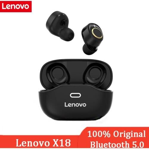 Original Lenovo X18 Wireless Bluetooth Headphones Sports IPX4 Light Touch Button Headset Earplugs TWS Earphone With Charging Box