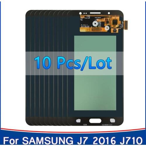 10PCS Original OLED LCD For Samsung Galaxy J7 2016 J710 LCD Display Touch Screen Digitizer Assembly SM-J710F J710M J710H J710FN