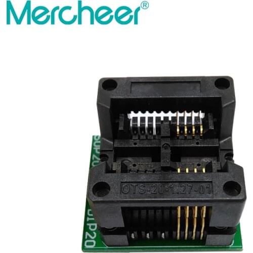 SOP8 to DIP8 burning seat big 8 feet 209mil sop8 wide body seat ots20-1.27-01 25 series programmer connector