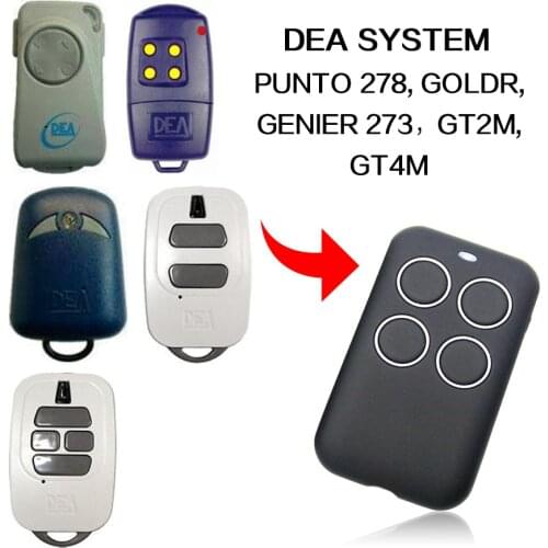 DEA SYSTEM GOLDR GENIER GT2M GT4M PUNTO 278 remote control gate remote control DEA garage door remote control 433MHz