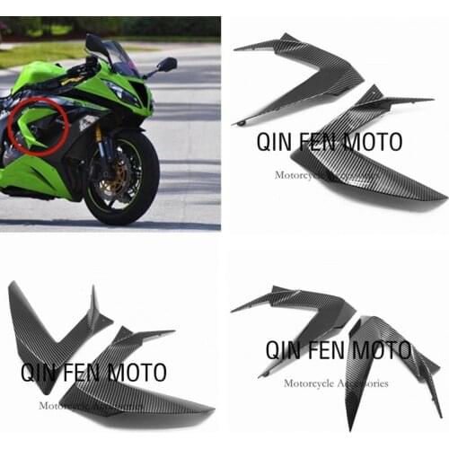 Carbon Fiber Paint Side Lower Infill Panel Fairing Fit For KAWASAKI Ninja ZX6R 2013 2014 2015-2018