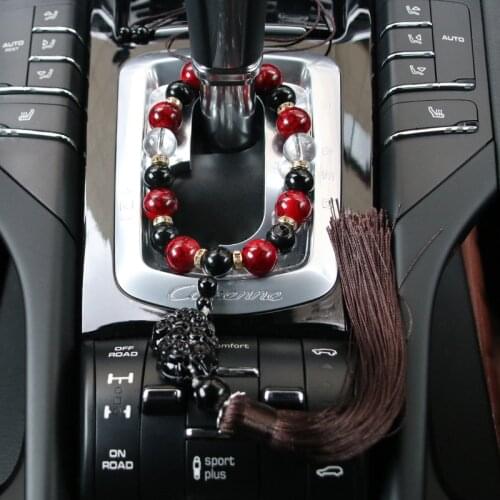 Car Ornament Buddha Beads For Stall Auto Interior Rearview Mirror Hanging Pendant Car Decor Accessory Brave Troops Buddhism Gift