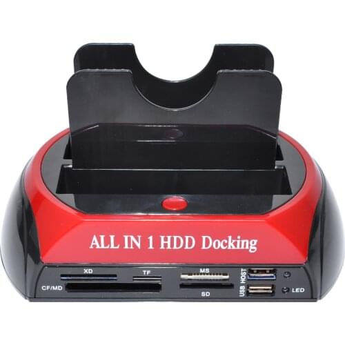 All in 1 Hdd Docking Station eSATA to USB 2.0/3.0 Adapter For 2.5/3.5 Hard Disk Drive Docking Station Hard Enclosure