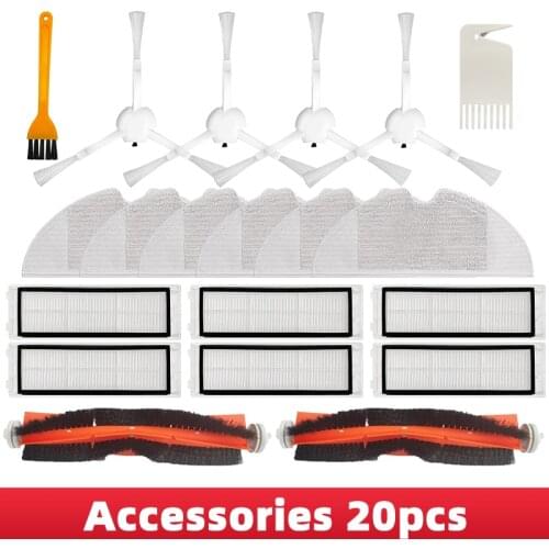 Spare Parts for Xiami Mi Robot Vacuum-Mop STYTJ01ZHM Mijia 1C/1T Dreame F9 Vacuum Cleaner Accessories Hepa Filter + Brush+Cloth