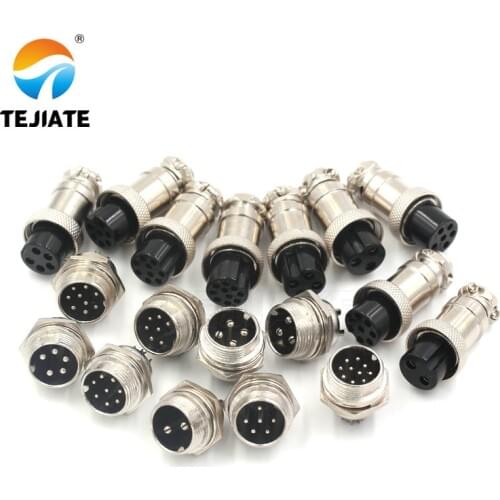 1set GX16 2/3/4/5/6/7/8/9 Pin Male & Female 16mm L70-78 Circular Aviation Socket Plug Wire Panel Connector