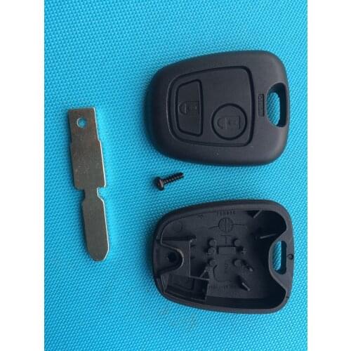 1Pcs New Replacement Car Key Cover Case For Citroen 2 Buttons Remote FOB Shell Blank Blade New Uncut No Logo Accessories Parts