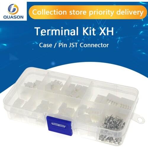 230pcs XH2.54 2p 3p 4p 5 pin 2.54mm Pitch Terminal Kit / Housing / Pin Header JST Connector Wire Connectors Adaptor XH Kit