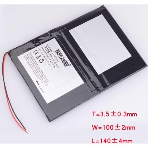 3.7V 7200mAh Li-Polymer Battery for tablet pc 9.7 inch 10.1 inch speaker Aoson M19 M19 3G Tablet PC 35100140 40100140 35100135