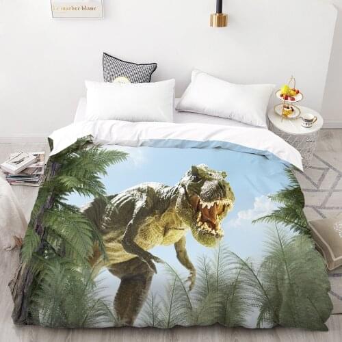 3D HD Digital Printing Custom Duvet Cover,Comforter/Quilt/Blanket case Bedding 220x240 Tyrannosaurus rex Dinosaurs Jurassic Park