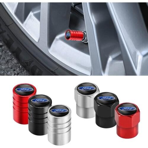 4Pcs Metal Car Wheel Tire Valve Stem Caps Cover For Ford Focus 2 Ford3 Fiesta Ecosport Kuga Mondeo Everest ESCORT Auto Parts