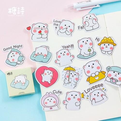 45 pcs/pack Really Cute Decorative Sticker Set Diary Album Label Stickers DIY Stationery Stickers Gift Diary Deco Pack