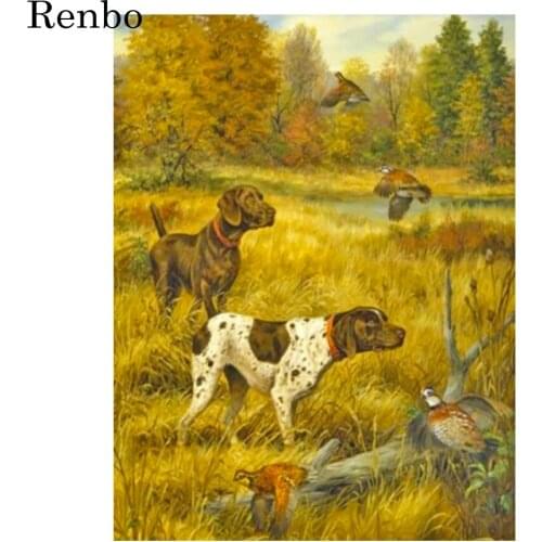 Diamond Mosaic Labrador Animal Diy 5D Diamond Painting Full Square Drill Dog Pheasant Rhinestone Diamond Embroidery Decoration