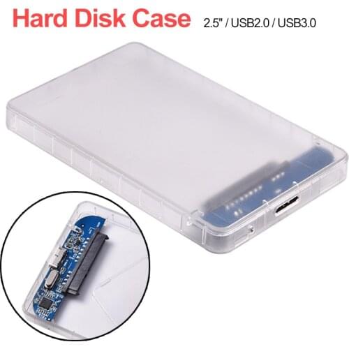 2.5 Inch Hard Disk Case USB 3.0 SATA 3.0 SSD HDD Enclosure Plug and Play Hard Drive Case Supports 3TB Transmission UASP Protocol