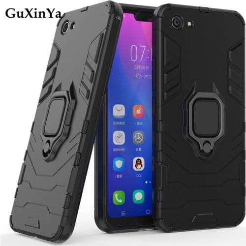 Guxinya Kickstand Phone Cases For Vivo Y83 Case Luxury Armor Magnetic Ring Cover For Vivo Y83 Fundas 6.22" Vivo Y83 Phone Cases